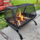 Northland Grill 36" Black Finish Steel Rectangular Wood Burning Outdoor Fire Pit