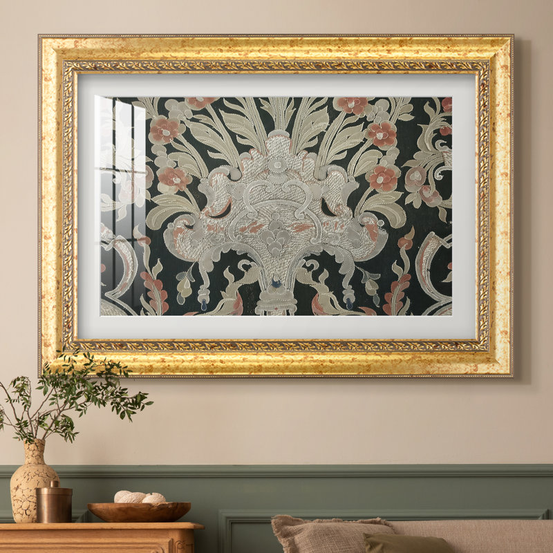 Tapisserie imprimée (textile), vers le XVIIIe siècle - Encadrement sur mesure, 16x22 INNER SIZE, Framed Print with Mat