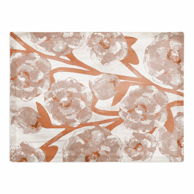 Peachy Flower Pattern Placemat
