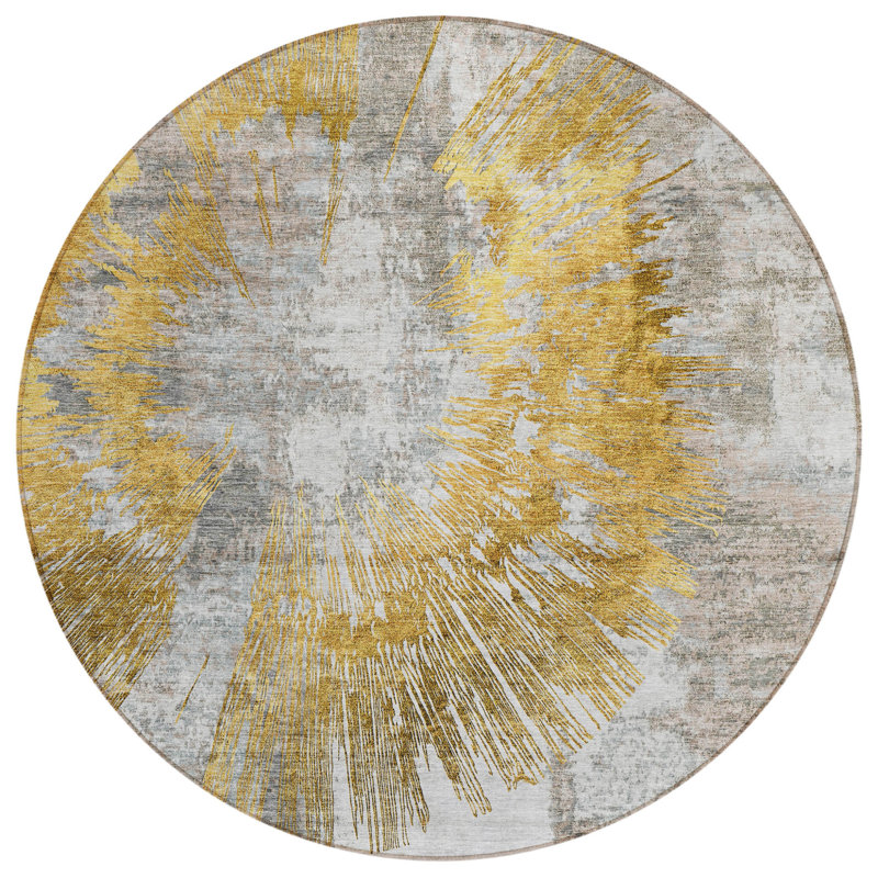 Tapis beige rond 8 po
