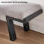 Banc rembourré en bois d'hévéa avec cadre noir Anneus-1983202414