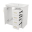 Ensemble de meuble-lavabo de 30 po avec lavabo en céramique, 3 tiroirs et portes à fermeture en douceur inclus-1152475737-1152475736