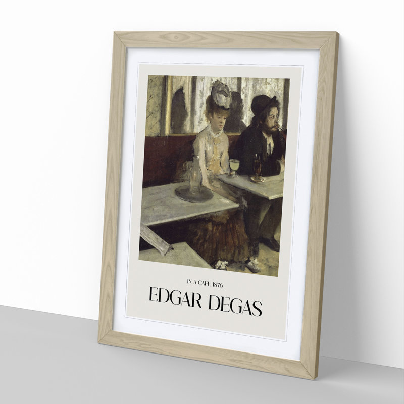 Absinthe Drinkers by Edgar Degas - Picture Frame Painting, Oak Framed, 48cm H x 36cm W x 2cm D