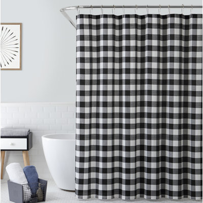 Taconic Cotton Blend Check Shower Curtain