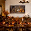 Art sur toile orange et blanc-403712500