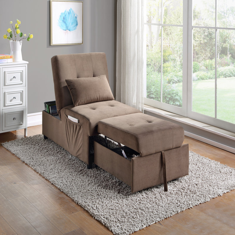 Banc de rangement avec plateau coulissant Modern, Brun