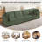 4-Piece Corduroy Upholstered Modular Sectional Sofa-1017332632