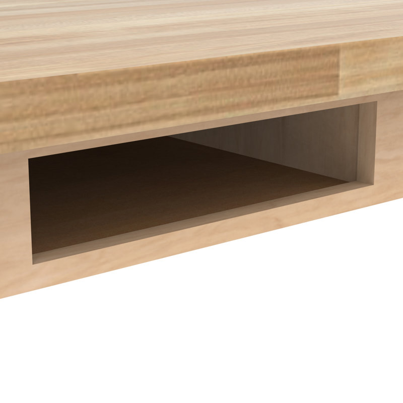 Série de tables à tablier à compartiments PerpetuLab avec différentes options de plateau et de taille, Érable naturel, Chêne