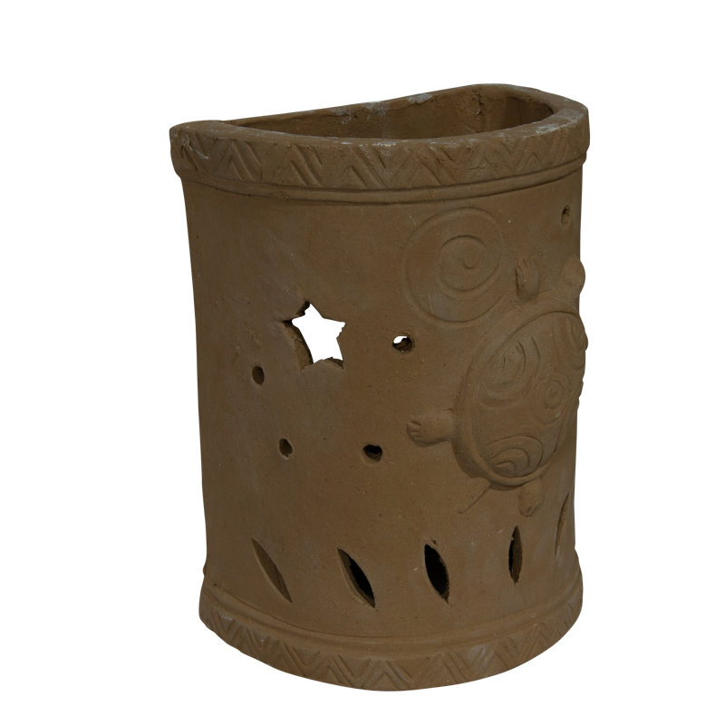 Heritage Natural Clay Light Cover With Turtle