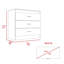 Commode 32 po à trois tiroirs noire-102615228