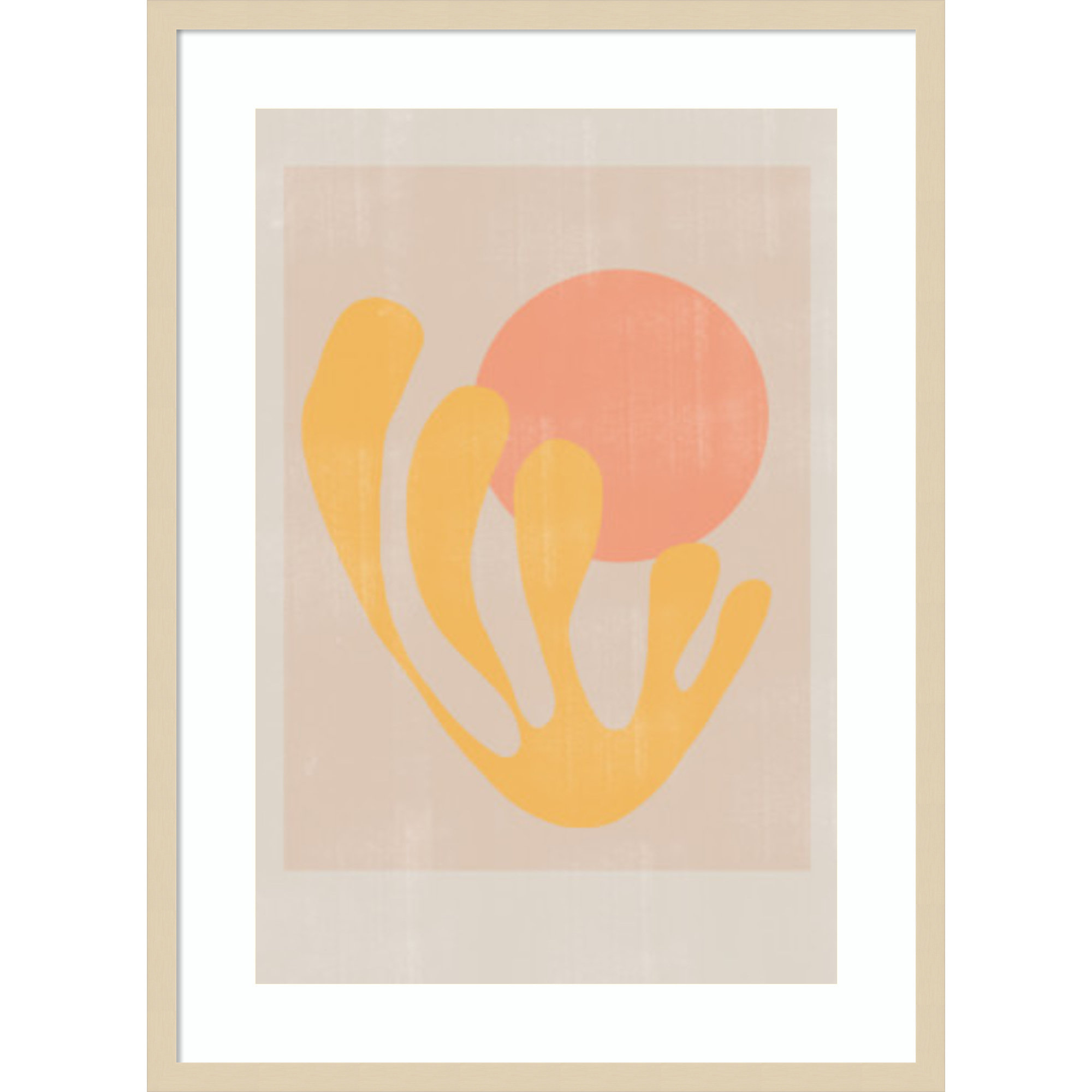 Modern Plant No 2 by The MIUUS STUDIO Wood Framed Wall Art Print, Brown, 33" H x 24" W