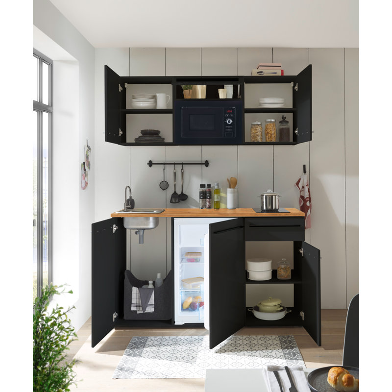 Küchenschrank-Set Niayla, Matte black