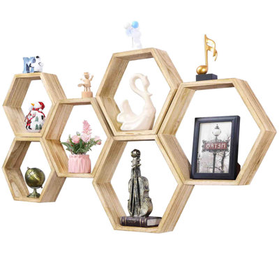 6 -Piece Solid Wood Accent Shelf