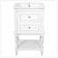 Meuble-lavabo avec lavabo en céramique, tablette ouverte et 2 tiroirs-923523035