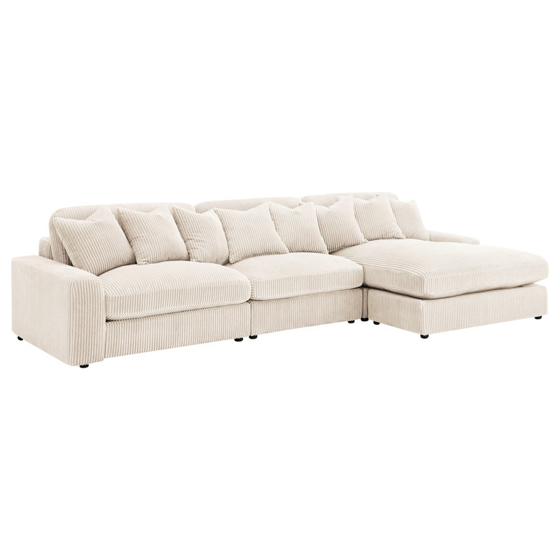 Cassidy Sand Upholstered Sectional Sofa