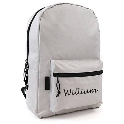 Sac à dos personnalisé en polyester résistant à l'eau de 17 pouces avec sangles rembourrées et poche latérale en filet