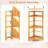 4-Tier Corner Shelf With Rubber Wood Frame And Anti-Toppling Kit