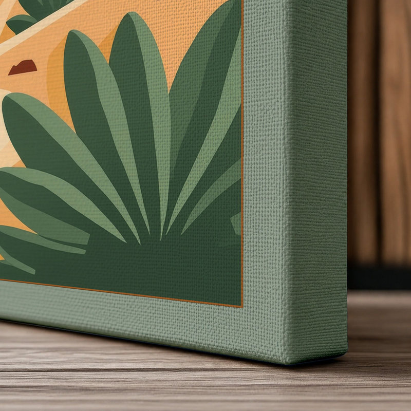 Desert at Noon Southwestern - Wrapped Canvas, 18x12 - 45.7 x 30.5 cm, Sage Border