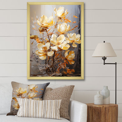 Golden Splendor Magnolias sur toile