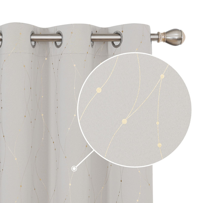 Paire de rideaux occultant en polyester , Beige clair