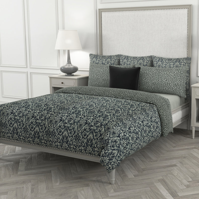 Housse de couette standard en coton Studio Line, Housse de couette pour lit simple, Étain