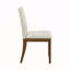 Ensemble de 2 chaises de salle à manger contemporaines à finition brune avec assise et dossier en tissu Dinng