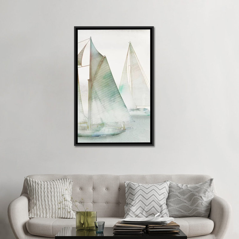 «Glide III», reproduction sur toile, H 26 po x l 18 po x P 1,5 po, Toile avec cadre noir, Pas de tapis