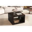 Table basse carrée pour salon en brun foncé Farmhouse Table basse avec rangement (table basse uniquement, sans chaises)