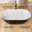 67'' x 29.5'' Freestanding Soaking Acrylic Bathtub Contemporary Modern Stand Alone Tub-92300966