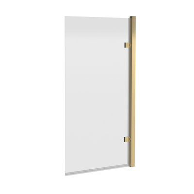 Pacific 1520 mm H Semi-Frameless Tub Door with Clear Glass