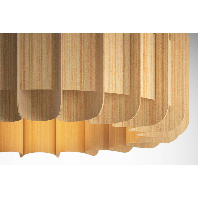 Luminaire suspendu 1 lumière Clarissa, Frêne, H 11 po x l 29,1 po x P 29,1 po