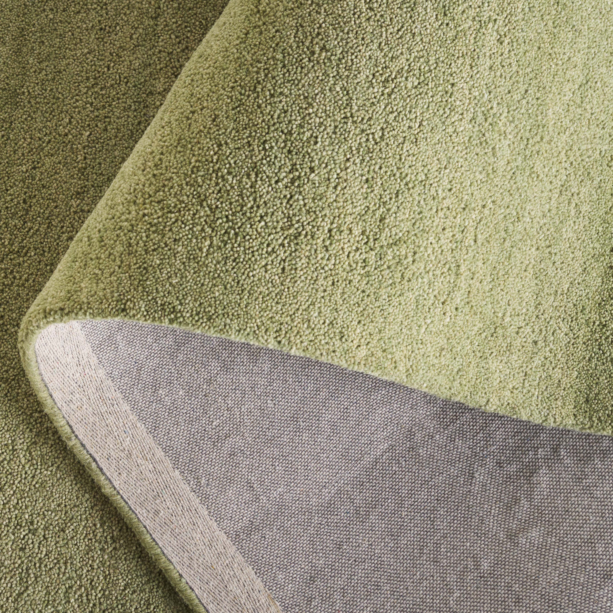 Racheal Handmade Light Green Rug, Rectangle 3' x 5'