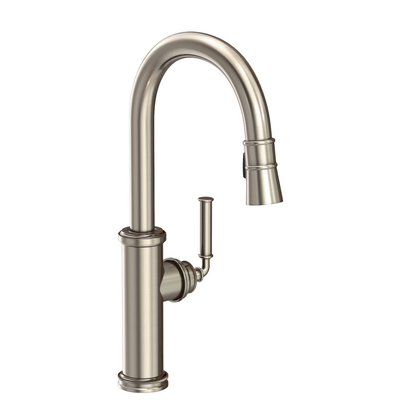 Taft Single Handle Pull Down Kitchen Faucet, Antique Nickel
