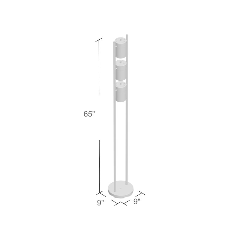 Guidinha 65'' Chrome Tree Floor Lamp