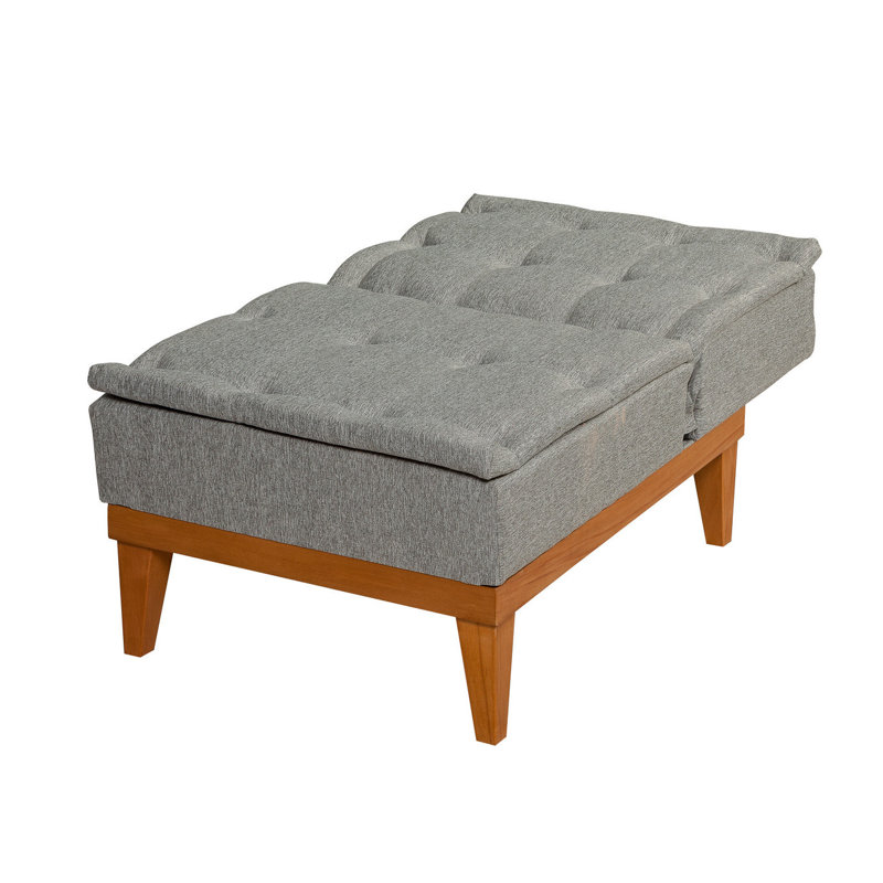 Ensemble de salon inclinable 2 pièces Auer, 100 % lin gris foncé