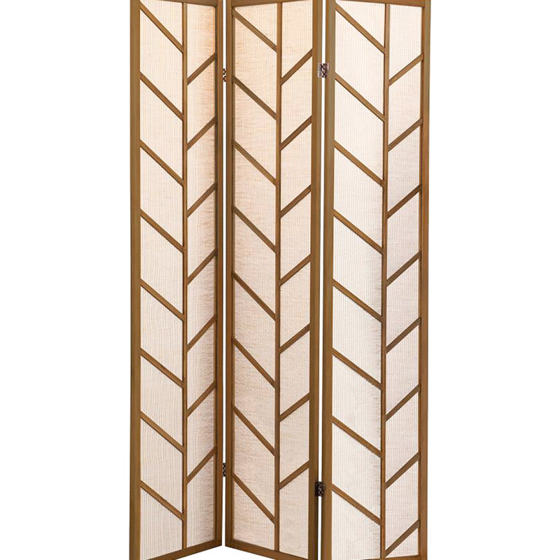 Walnut Linen 3 Screen - Privacy With A Stylish Twist Versatile And Jute Customize Room Divisions
