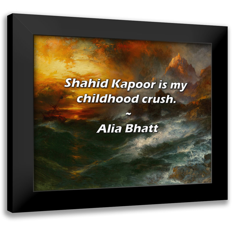 Alia Bhatt Citation: Shahid Kapoor est mon coup de cœur d'enfant.