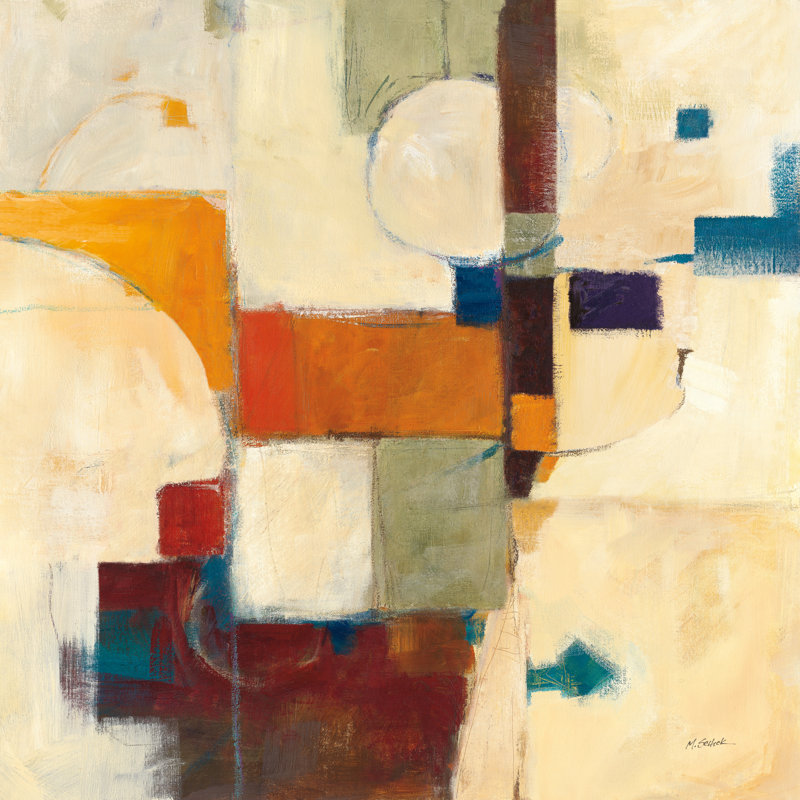 Autumn Patchwork II, Maple Floater Framed, No, 20" H x 20" W x 1.25" D