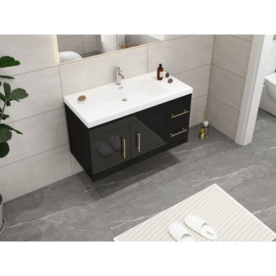 Carliss 41.5'' Single Bathroom Vanity with Acrylic Top
