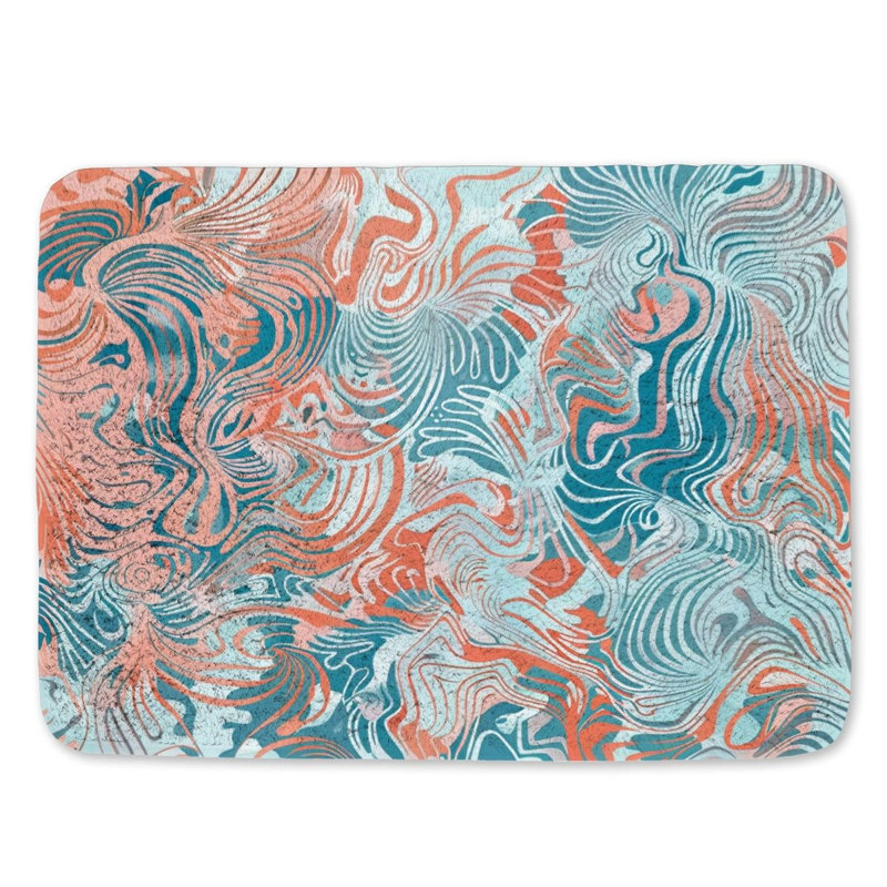 Emose Microfiber / Microsuede Non-Slip Bath Mat, 21" W x 34" L