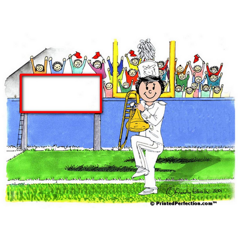 Trombone personnalisé - Porte-clés féminin, Blanc / Blanc