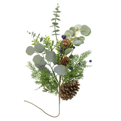 32" Blueberry Eucalyptus Pine Artificial Christmas Spray