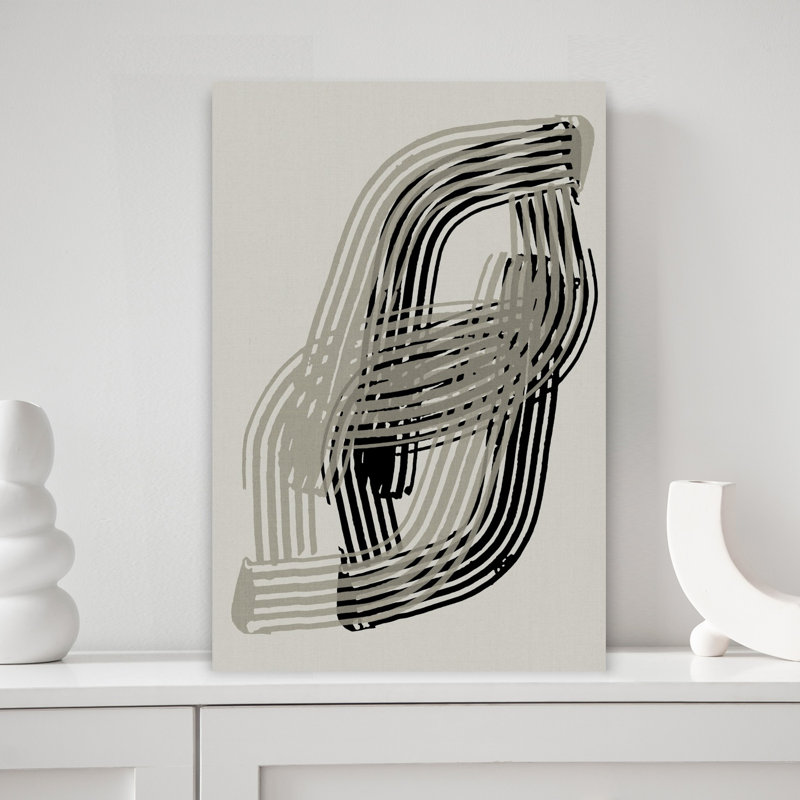 Art contemporain contemporain abstrait élégant, H 18 po x l 12 po