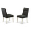 L'ensemble 3 pièces de table et chaises de cuisine contient une table de salle à manger rectangulaire avec Dropleaf et 2 chaises de cuisine Parson en lin, blanc lin-2056800874-2056800873-2056800872