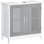 Armoire sous-lavabo avec 2 portes, meuble-lavabo avec tablettes réglables, meuble-lavabo moderne avec rangement