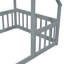 Lit simple en bois en forme de maison avec clôture, garde-corps, gris-1141759495-1141759494