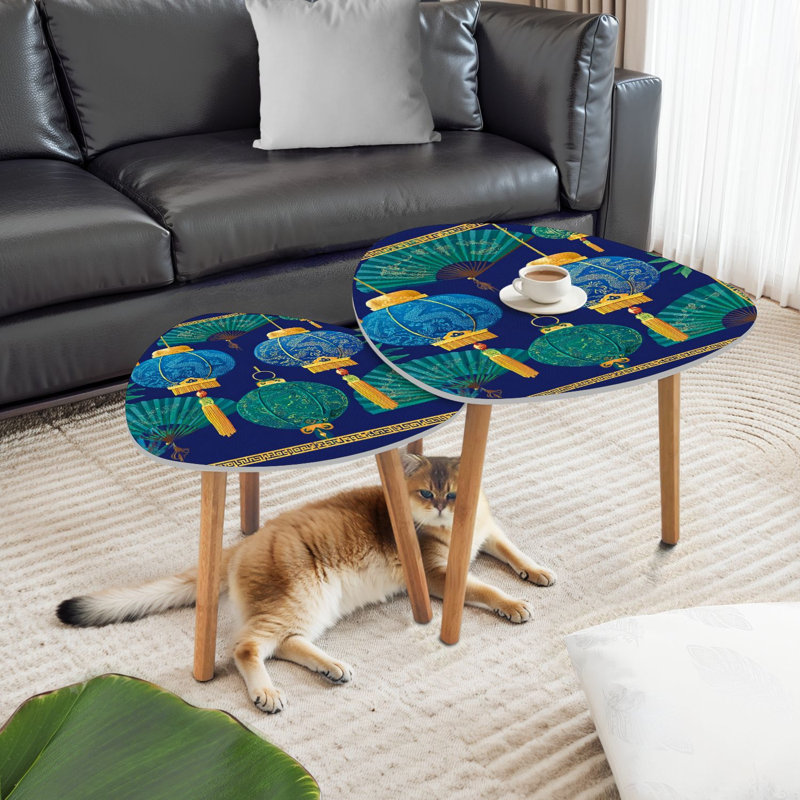 Ensemble de 2 tables gigognes Triangle