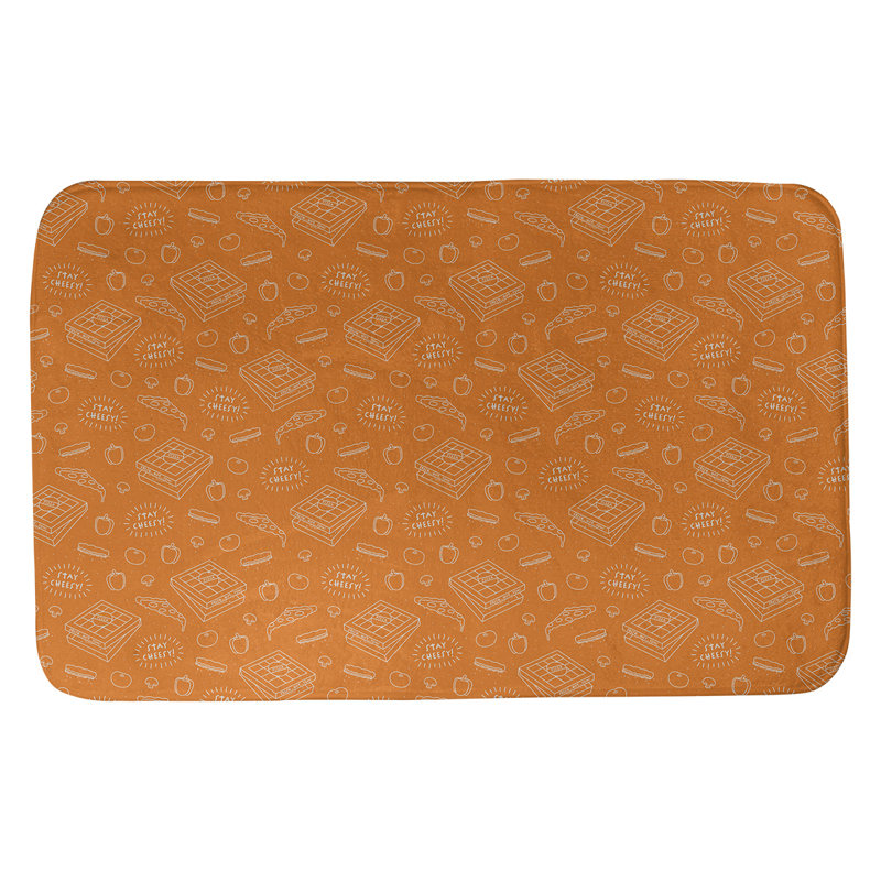 Tapis pour salle de bain Avicia, l 17 po x L 24 po, Orange
