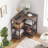 3-Tier Corner Bookshelf L-Shaped Bookcase Storage Display Rack Metal Frame for Living Room Office-867681808