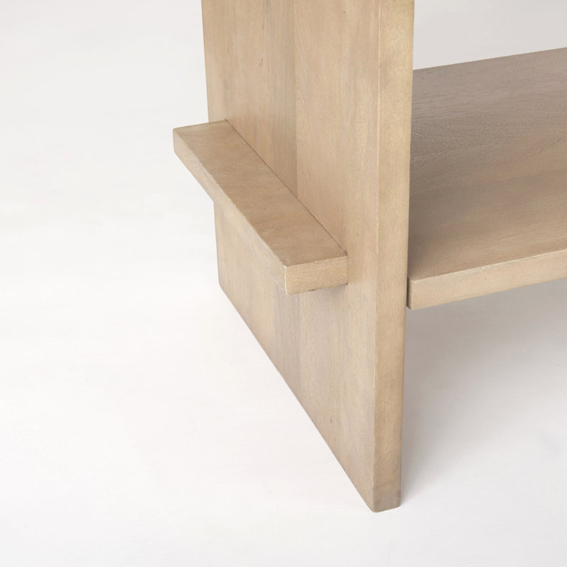 Console en bois massif 75,75 po Dalina, Brun naturel